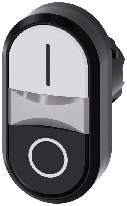 3SU1000-3AB61-0AK0 Twin pushbutton, white, black