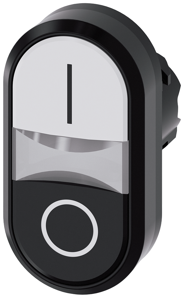 G_IC03_XX_08343P 3SU1000-3AB61-0AK0 Twin pushbutton, white, black - Зображення 1