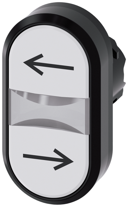 3SU1000-3AB66-0AM0 Twin pushbutton, white, white