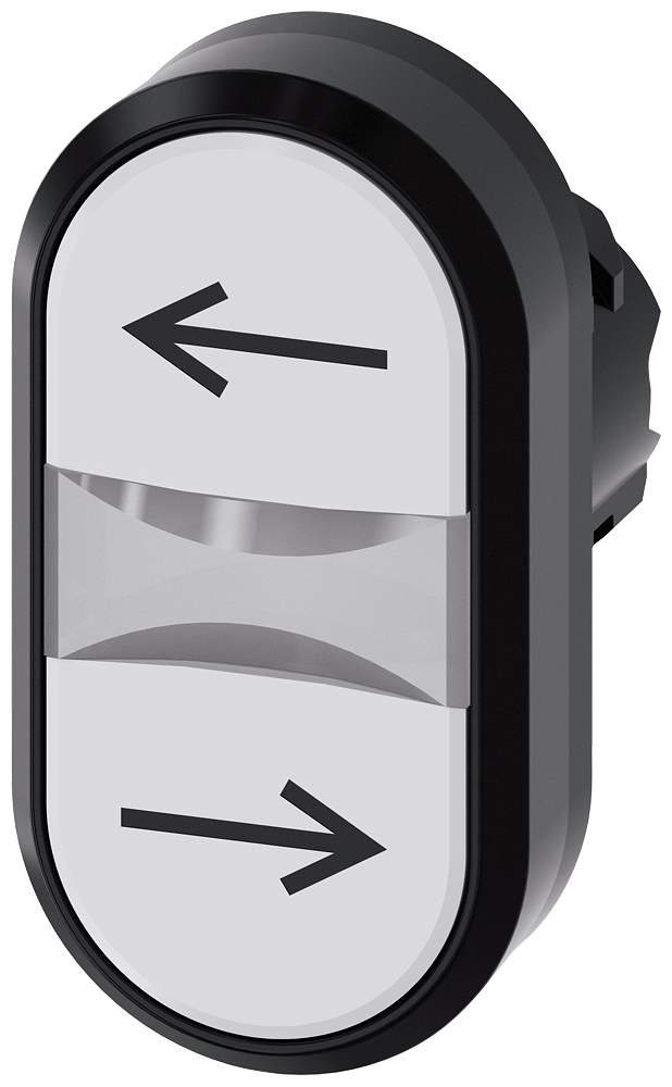 G_IC03_XX_08345P 3SU1000-3AB66-0AM0 Twin pushbutton, white, white - Зображення 1