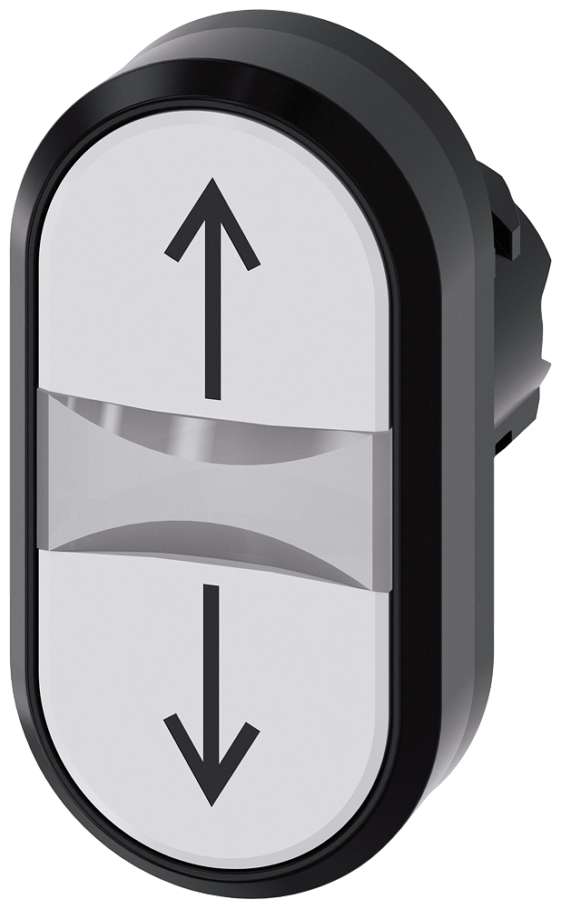 G_IC03_XX_08346P 3SU1000-3AB66-0AN0 Twin pushbutton, white, white - Зображення 1