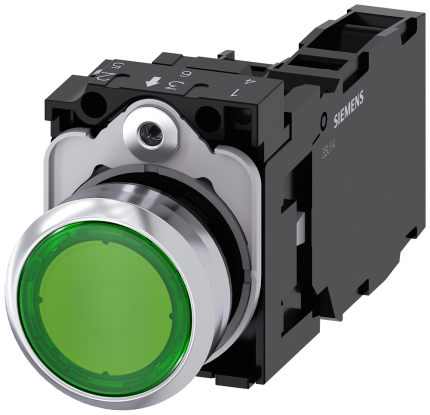 3SU1156-0AB40-1FA0  Illuminated pushbutton, green
