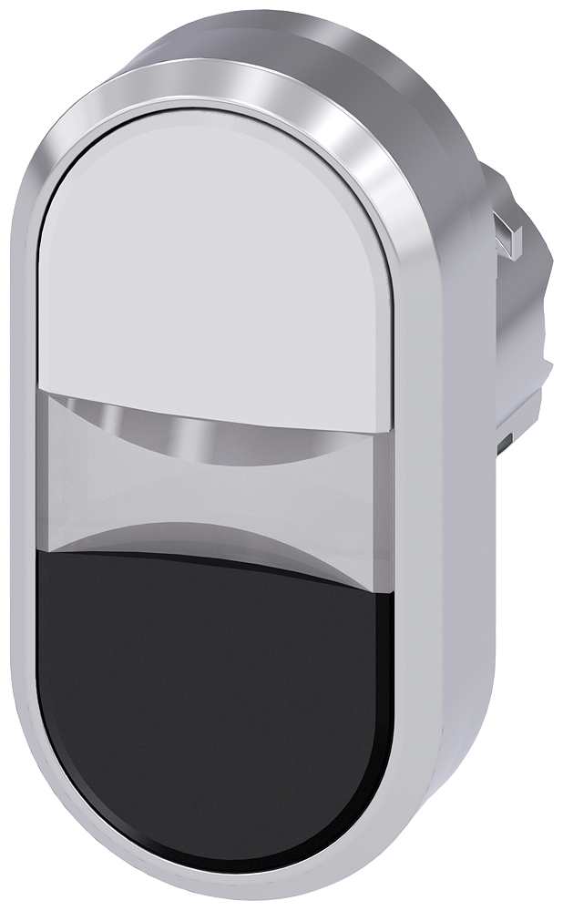 G_IC03_XX_08376P 3SU1050-3AB61-0AA0 Twin pushbutton, white, black - Зображення 1