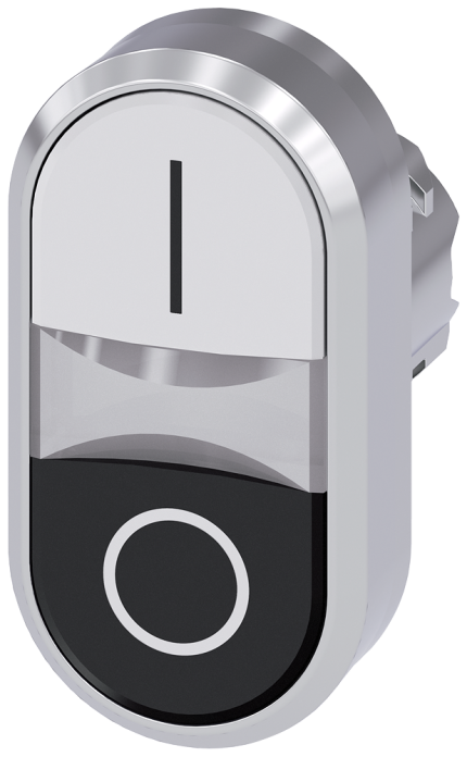 3SU1050-3AB61-0AK0 Twin pushbutton, white, black