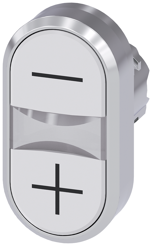 G_IC03_XX_08379P 3SU1050-3AB66-0AL0 Twin pushbutton, white, white - Зображення 1