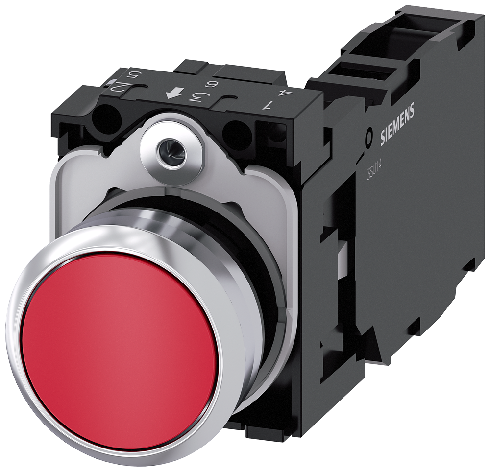G_IC03_XX_08404P 3SU1150-0AB20-1FA0 Pushbutton, red - Зображення 1