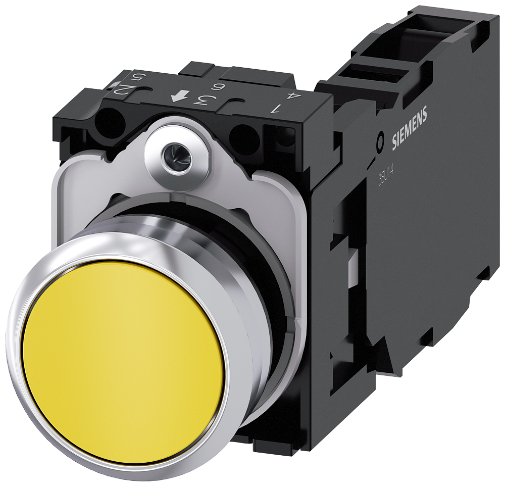 G_IC03_XX_08405P 3SU1150-0AB30-1FA0 Pushbutton, yellow - Зображення 1