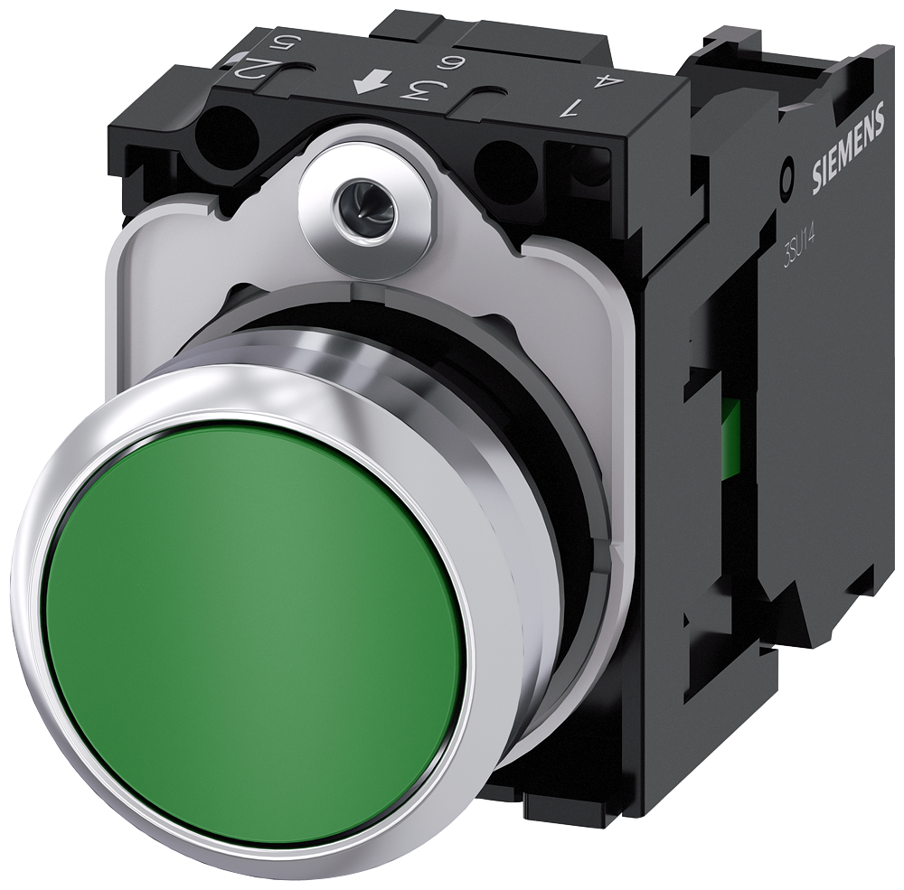 G_IC03_XX_08406P 3SU1150-0AB40-1BA0 Pushbutton, green - Зображення 1