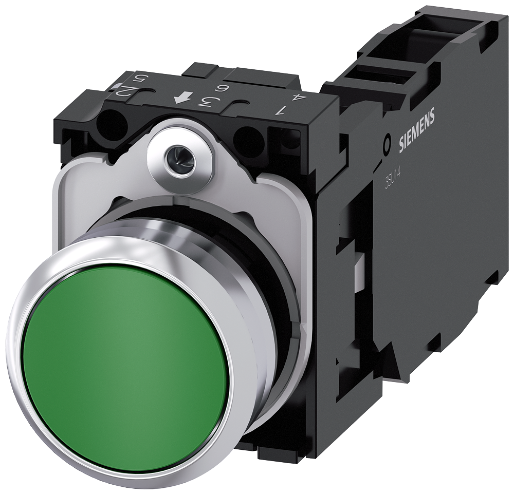G_IC03_XX_08407P 3SU1150-0AB40-1FA0 Pushbutton, green - Зображення 1