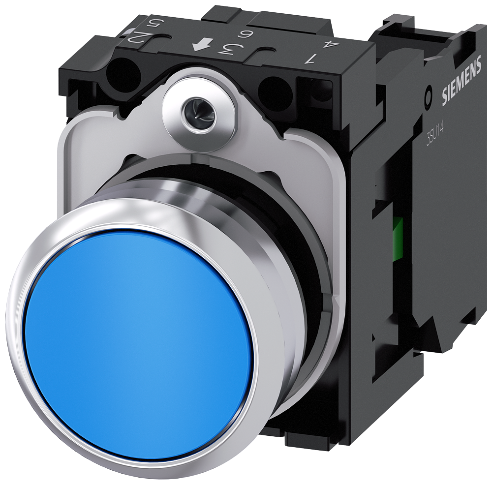 G_IC03_XX_08408P 3SU1150-0AB50-1BA0 Pushbutton, blue - Зображення 1