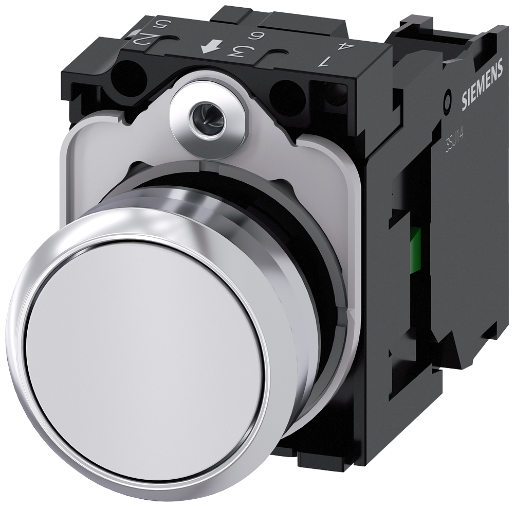 G_IC03_XX_08414P 3SU1150-0AB60-1BA0 Pushbutton, white - Зображення 1