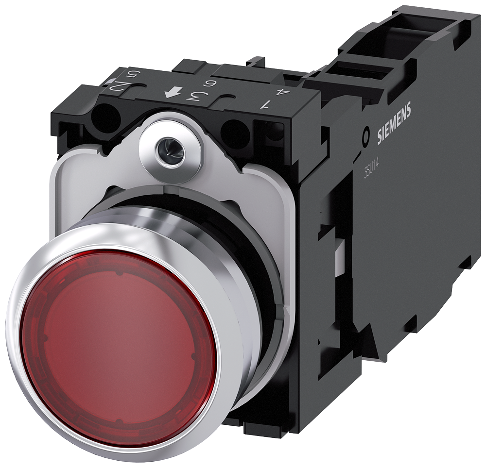 G_IC03_XX_08420P 3SU1152-0AB20-1FA0 Illuminated pushbutton, red - Зображення 1