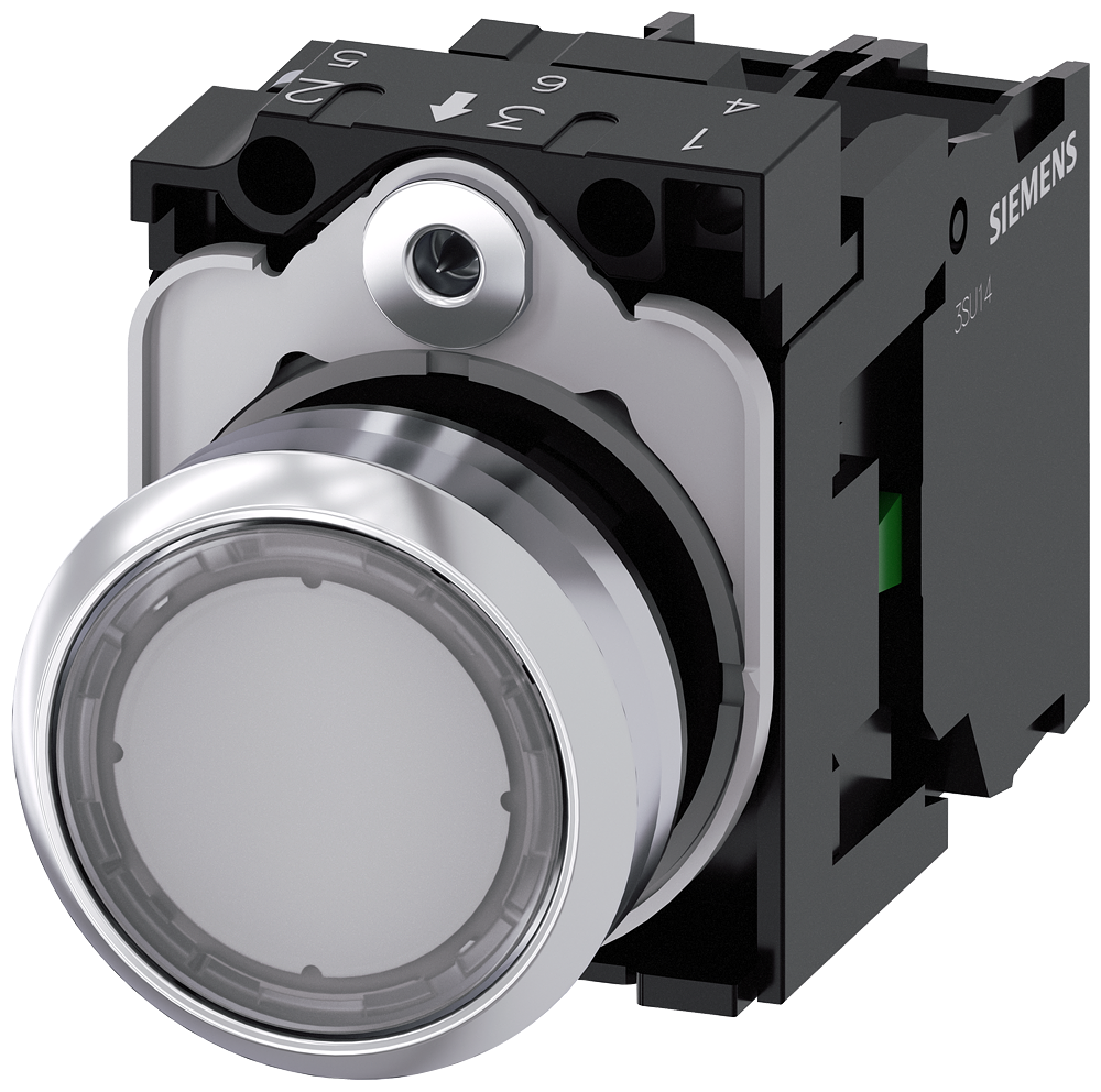 G_IC03_XX_08432P 3SU1156-0AB70-1BA0 Illuminated pushbutton, clear - Зображення 1