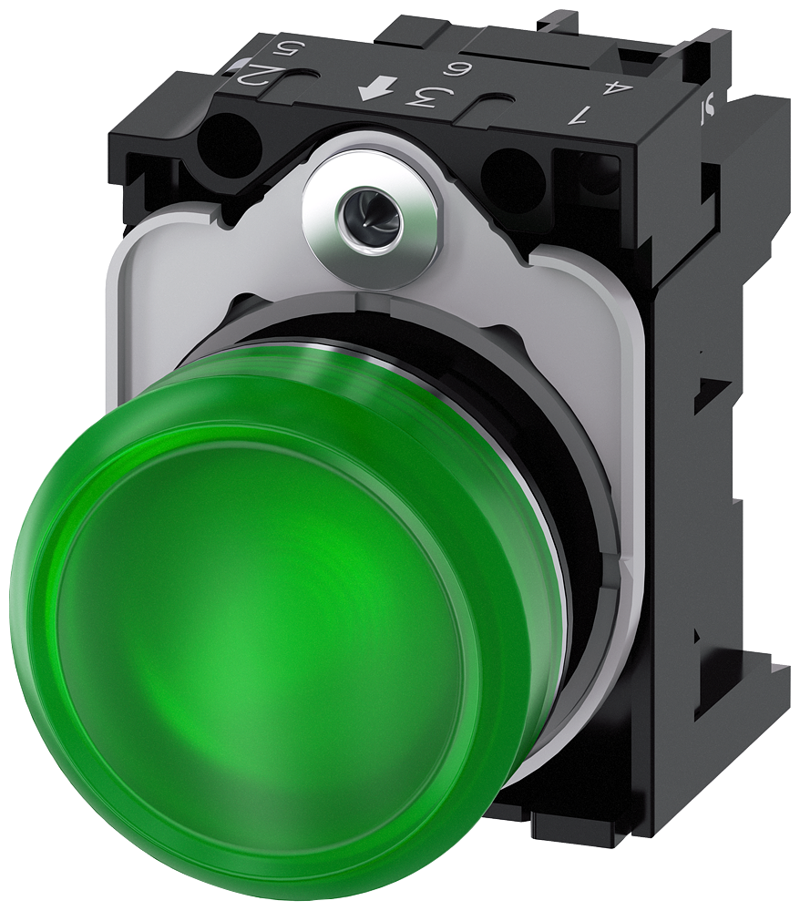 G_IC03_XX_08437P 3SU1152-6AA40-1AA0 Indicator light, green - Зображення 1