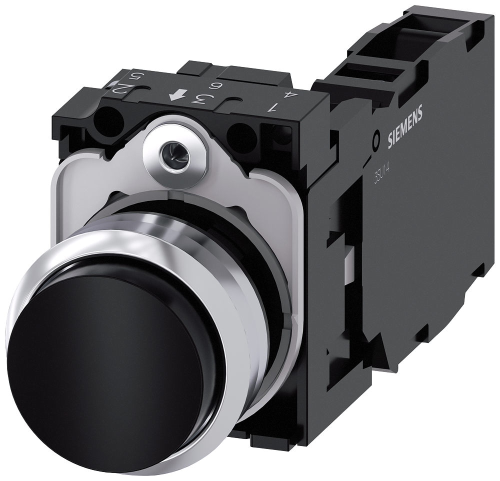 G_IC03_XX_08454P 3SU1150-0BB10-1FA0 Pushbutton, black - Зображення 1