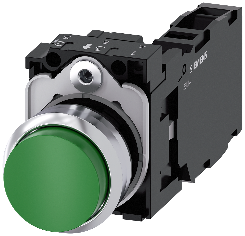 G_IC03_XX_08456P 3SU1150-0BB40-1FA0 Pushbutton, green - Зображення 1