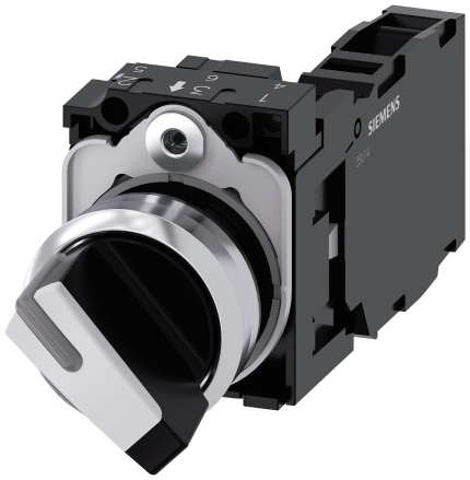 3SU1150-2BF60-1FA0 Selector switch, O-I, black, white