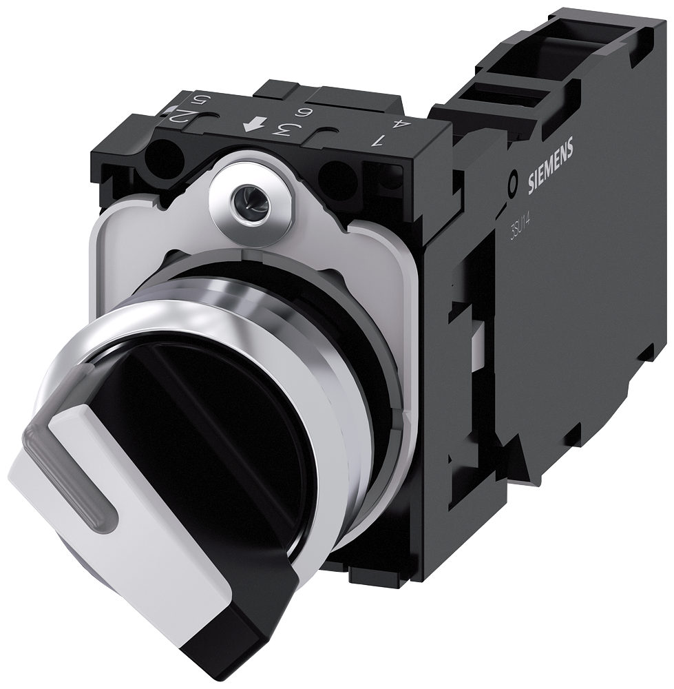 G_IC03_XX_08473P 3SU1150-2BF60-1FA0 Selector switch, O-I, black, white - Зображення 1