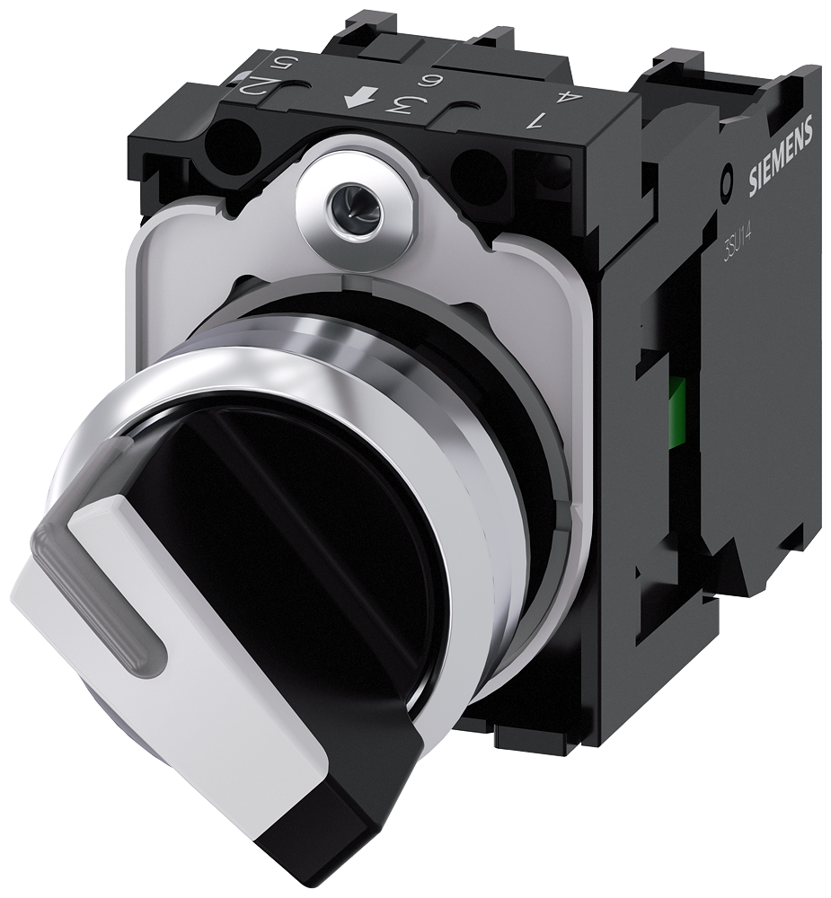 G_IC03_XX_08475P 3SU1150-2BF60-1MA0 Selector switch, O-I, black, white - Зображення 1