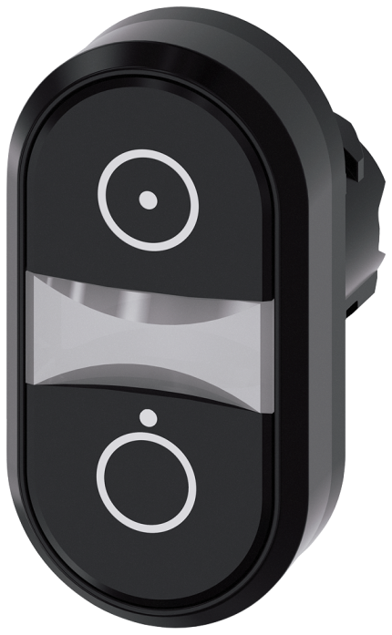 3SU1000-3AB11-0AQ0 Twin pushbutton, black, black