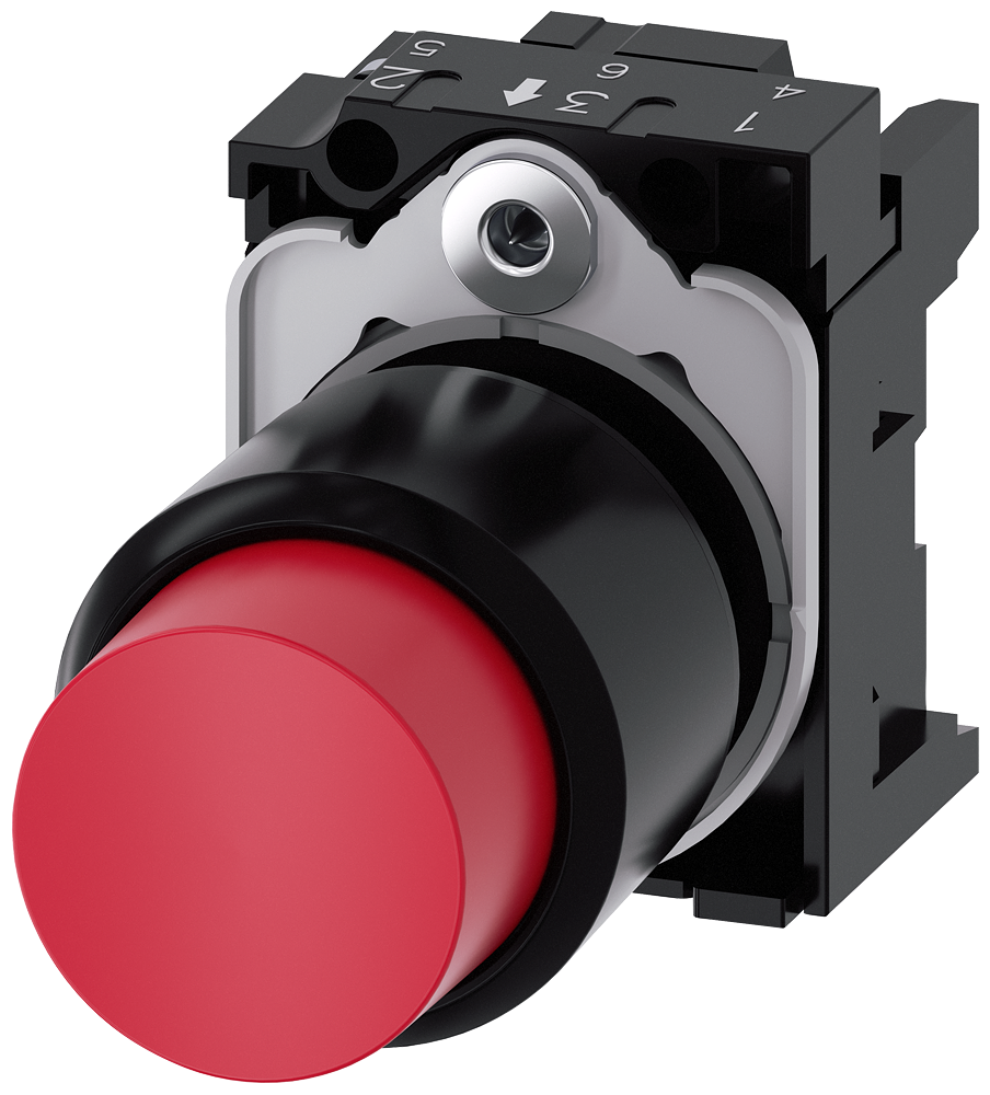 G_IC03_XX_18310P 3SU1200-0FB20-0AA0 Pushbutton, red, extended stroke - Зображення 1