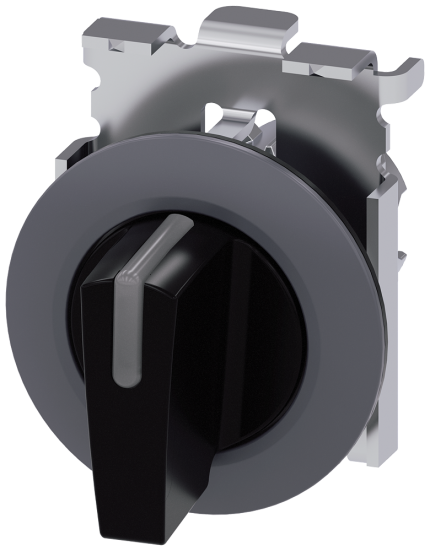 3SU1062-2DL10-0AA0 Selector switch, I-O-II, black