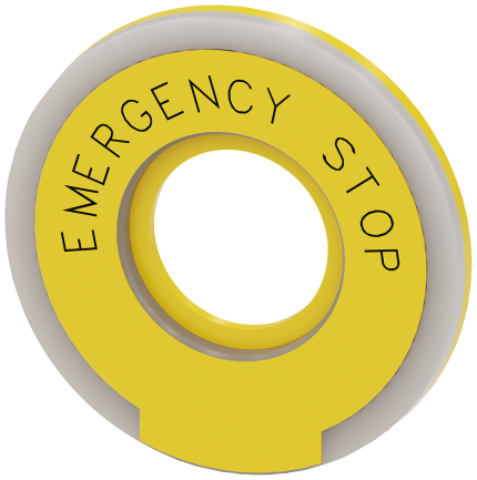 3SU1901-0BD31-0DA0 EMERG. OFF backing plate, illum....