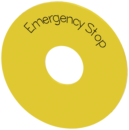3SU1900-0BB31-0DA0  EMERGENCY STOP backing plate, ye...
