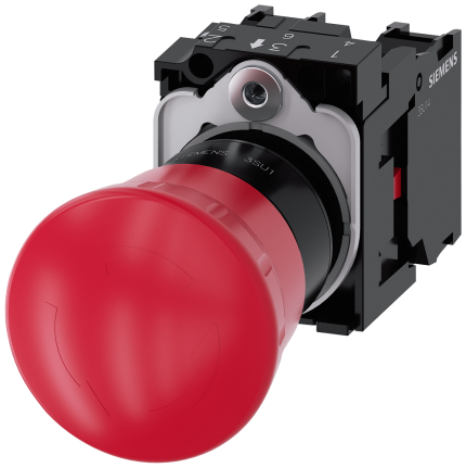 3SU1100-1HB20-1PA0  EMERG. STOP mushroom pushb., 40m...