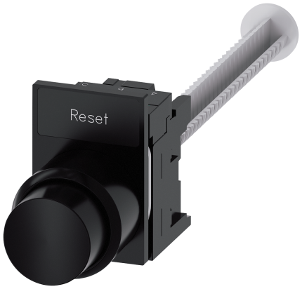 3SU1200-0KB10-0AA0 Pushbutton, black, extended stroke