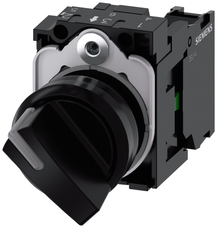 3SU1100-2BF10-1BA0 Selector switch, O-I, black