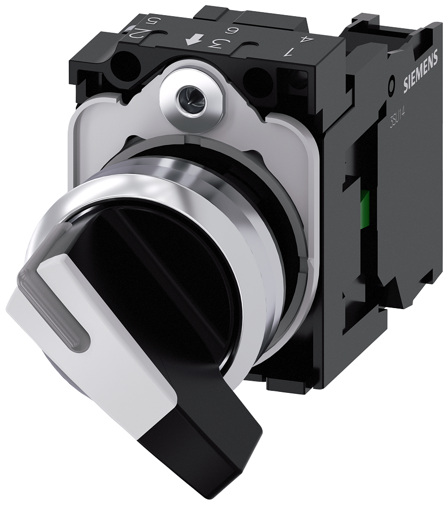G_IC03_XX_31177P 3SU1150-2CF60-1BA0 Selector switch, O-I, black, white - Зображення 1