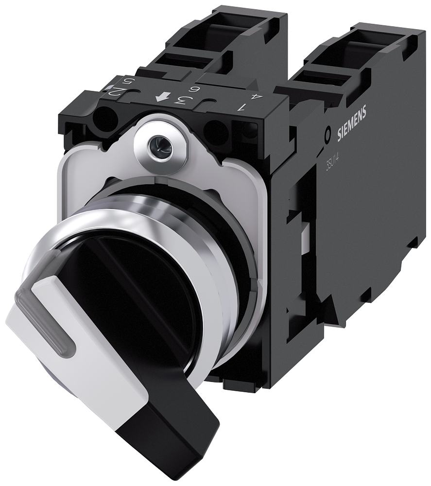 G_IC03_XX_31179P 3SU1150-2CF60-1NA0 Selector switch, O-I, black, white - Зображення 1