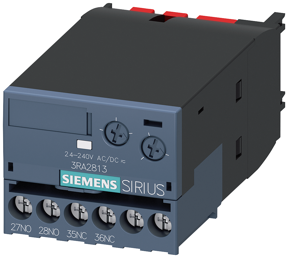 G_NSA0_XX_00630P 3RA2813-1FW10 AUX. SWITCH ON-DELAY UC24-240V 0... - Зображення 1