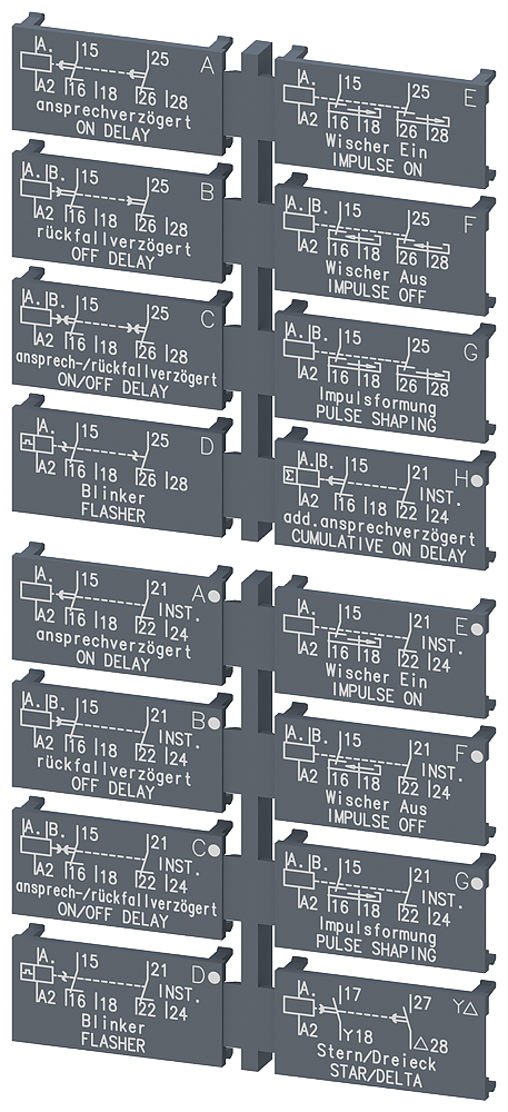 G_NSA0_XX_03564P 3RP2901-0B LABEL SET, F. MULTI-FUNCTION - Зображення 1