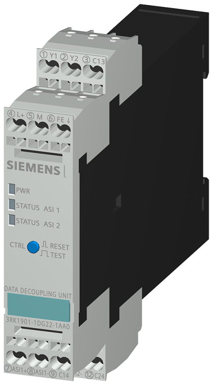 3RK1901-1DG22-1AA0  AS-I DATA DECOUPL 2 X 4A S22.5 S...