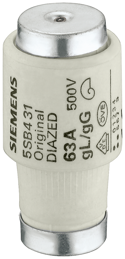 5SB4311  D-Fuse DIII 63A gG 500V a.c./440...
