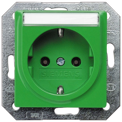 5UB1537 I-SYST. SCHUKO+PLATE GREEN