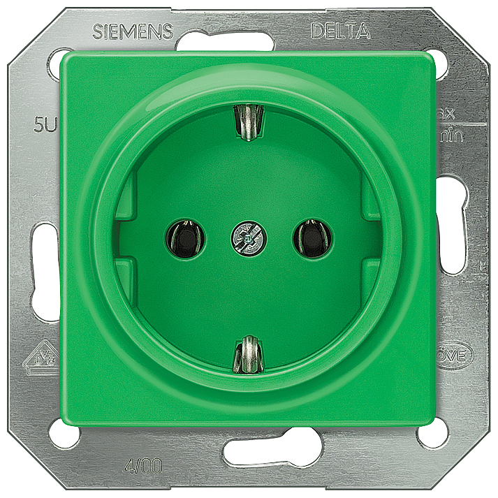 P_I201_XX_02753P 5UB1512 I-SYST. SCHUKO OUTLET GREEN - Зображення 1
