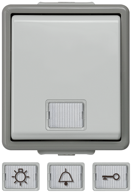 5TD4701 DELTA FL.AP IP44,P.BUTTON NEUTRAL