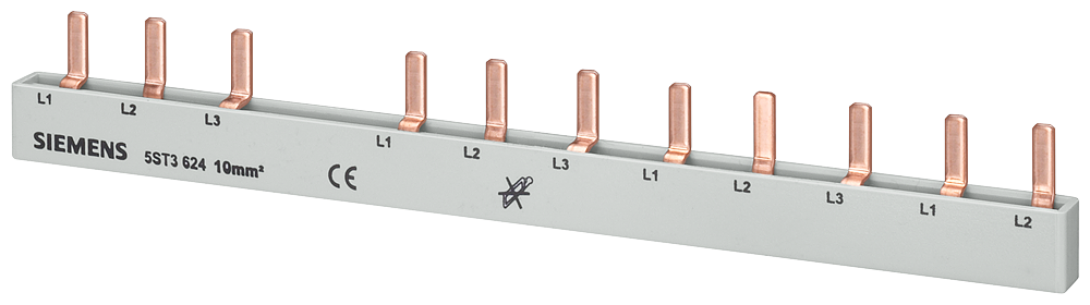 P_I201_XX_06075P 5ST3624 PIN BUS BAR 10QMM,3PH/N+8XPH - Зображення 1