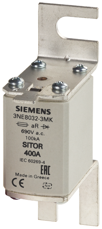 3NE8032-3MK SITOR fuse link, with bolt-on links