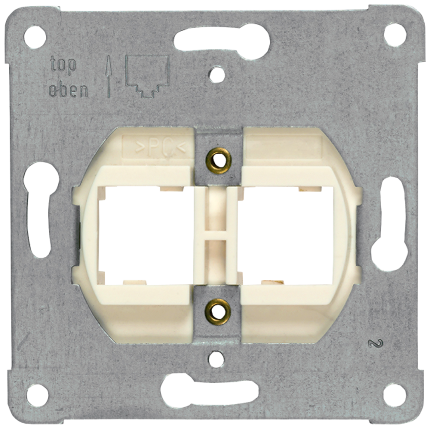 5TG2058-2  SUPPORT PLATE MODULAR-JACK WHITE