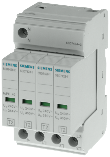 5SD7424-2 SPD T2, UC 350/264V a.c., 3+1