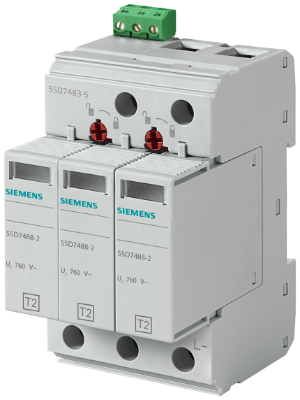 5SD7483-5 SURGE ARRESTER TYPE2, 3-POLE