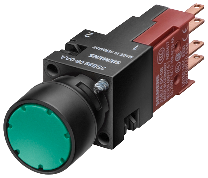 P_NSD0_XX_00797P 3SB2202-0AB01 PUSHBUTTON, BLACK, FLAT, 1NO - Зображення 1