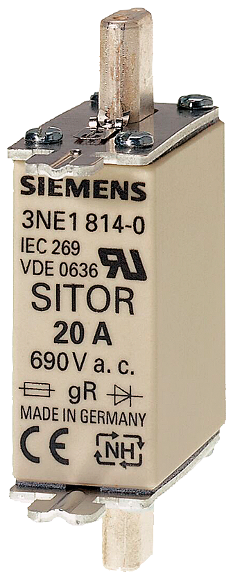 3NE1818-0  SITOR fuse link, with blade cont...