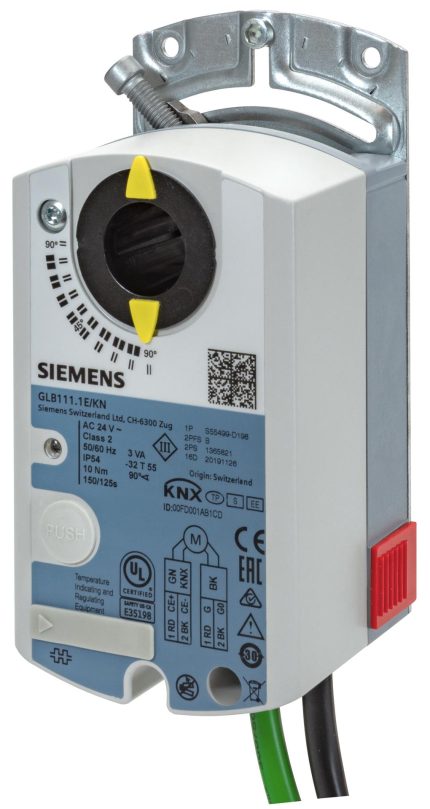 GLB111.1E/KN Rotary air damper actuators 10 Nm, without spring return