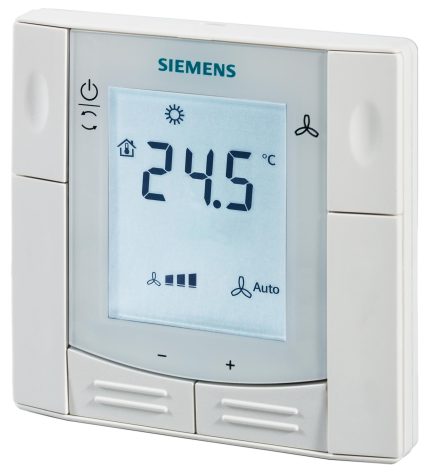 RDF600KN Flush mount KNX room thermostat for 2-/4-pipe FCU with on/off output and 2x universal input, fit for both round and square conduit boxes
