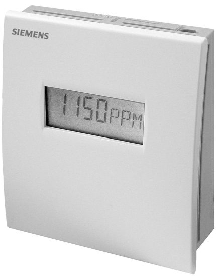 QPA2060D Кімнатний датчик якості повітря CO2+температура, з дисплеєм